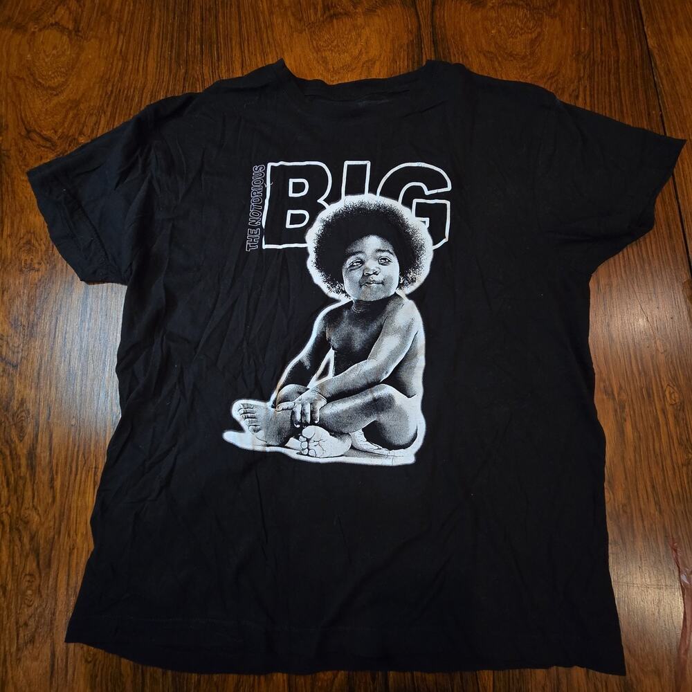 Notorious B.I.G. Biggie Smalls Baby Graphic T-Shirt Women's Large Black